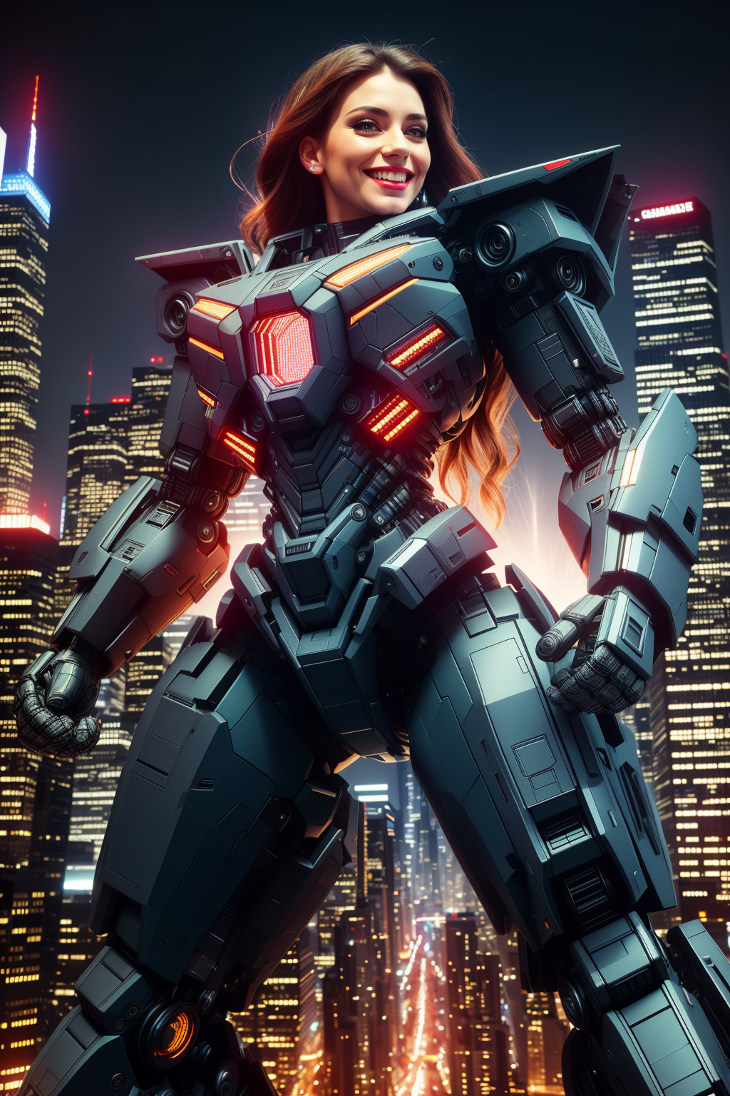 05753-503932341-((Masterpiece, best quality,edgQuality)),smiling,excited,_edgMecha, a ((giant woman)) in robot suit standing in front of a city.png